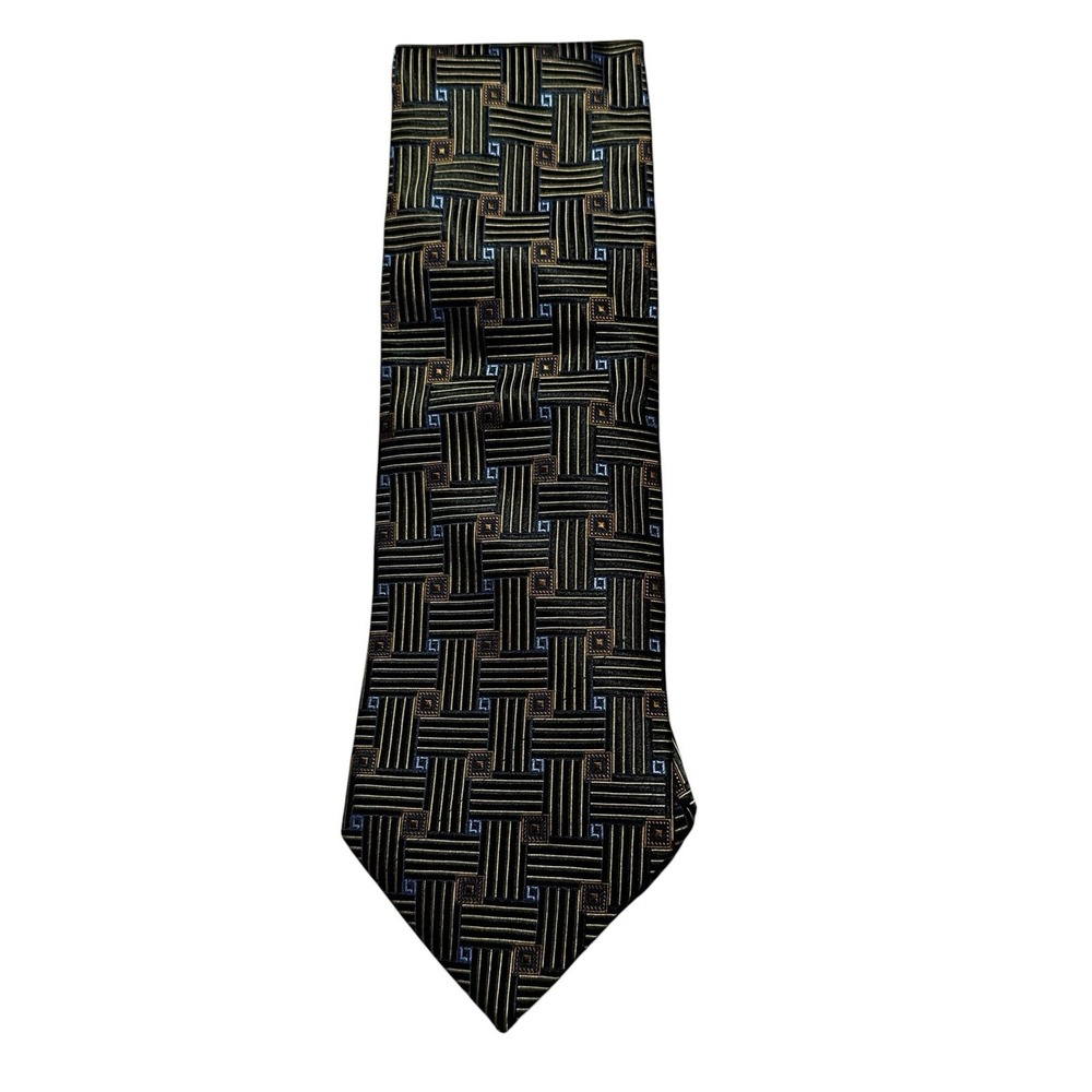 Vintage Bachrach Tie - Silk - Made in Italy - Brown- 56"
